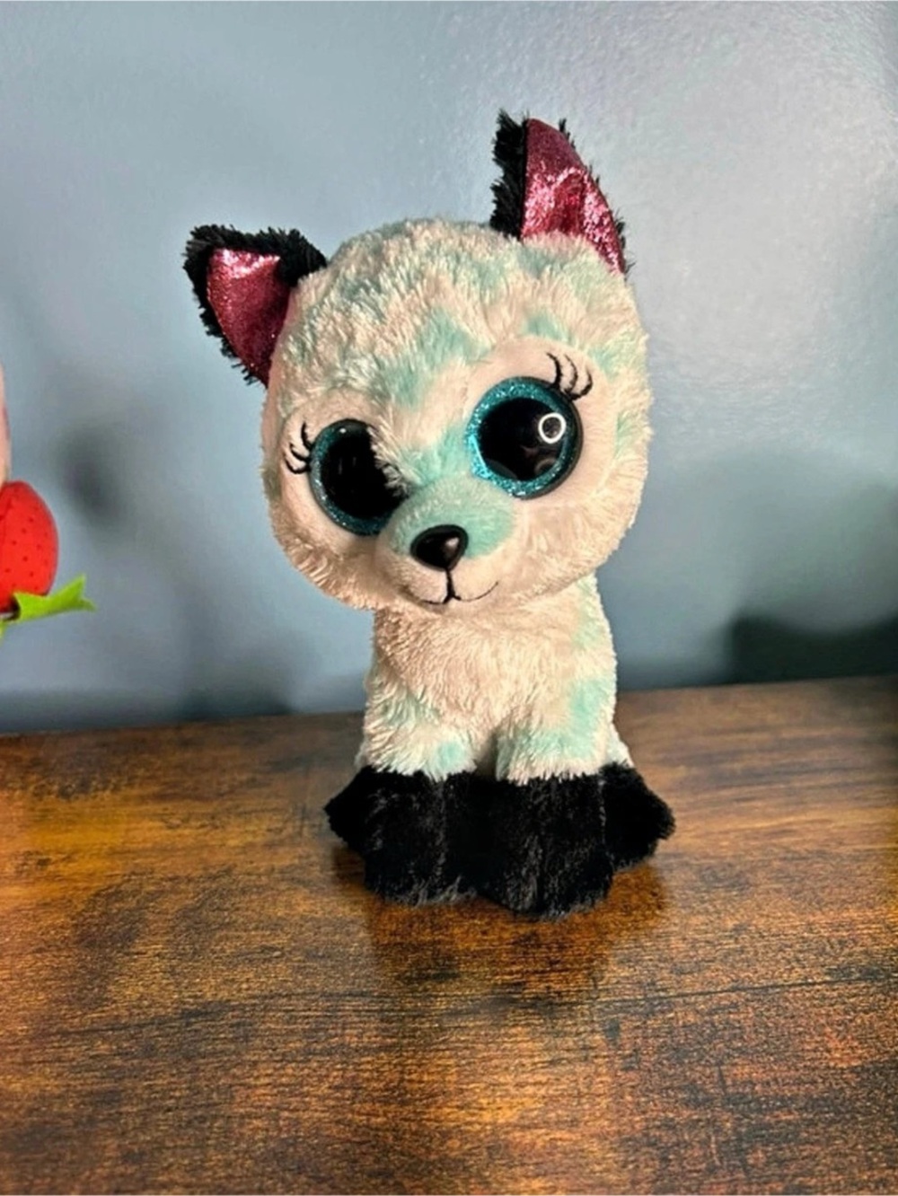Ty Atlas the Fox Plush Stuffed Animal Pink & Green